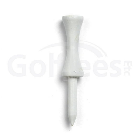 Golf Tees Etc White Step Down Natural Golf Tees 2 1/8" Inch  Strong & Light Weight Castle Golf Tees - (100 Pack)