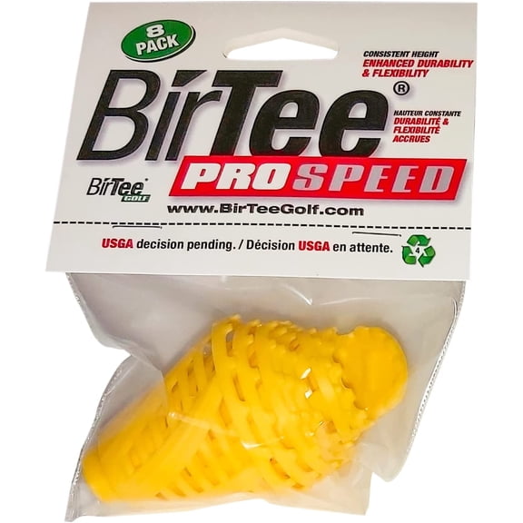 Golf Tees - PRO Speed Version with Enhanced Durability - 8 Pack. Indoor Golf Tees/Golf Simulator Tees/Winter Golf Tees. Bundled with an Exclusive Poker Chip Ball Marker (Yellow)