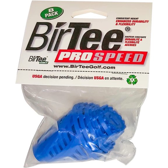 Golf Tees - PRO Speed Version with Enhanced Durability - 8 Pack. Indoor Golf Tees/Golf Simulator Tees/Winter Golf Tees. Bundled with an Exclusive Poker Chip Ball Marker (Blue)