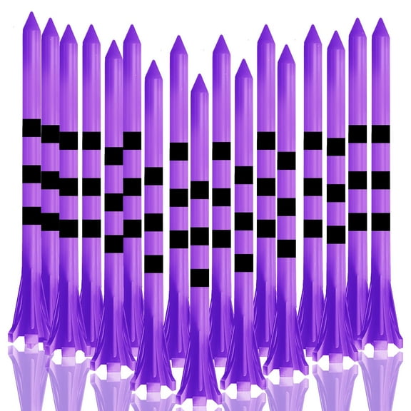 Golf Tees Plastic 3 1/4 2 3/4 inch Unbreakable 100 Pack, Bulk Long Stronger Upgrade More Durable Stable Reduce Friction Side Spin Tee Pink Pouple Gift for Men Women