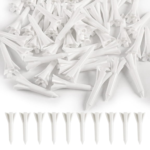 Golf Tees Plastic Unbreakable 1 1/2 Inch Value 120 Pack, Stable Short Tees with Side Spin Design for Less Friction & Par 3 Holes, Easy to Find for Driving Range