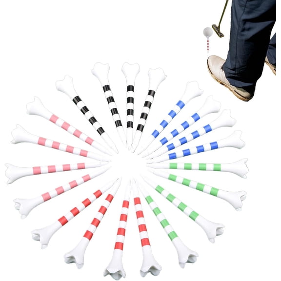Golf Tees Practice Accessories, 20-Piece Training Set for Beginners