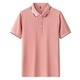 thumbnail image 1 of Golf Tees Shirts for Men Plus Size M-4X Short Sleeve T-Shirts Mens Pullover Solid Color Slim-Fit Button Collared Business Casual Lapel Tops, 1 of 3