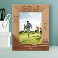 thumbnail image 1 of Golf To Find A Man's True Character Personalized Wooden Frame 5" x 7" Brown (Vertical), 1 of 1
