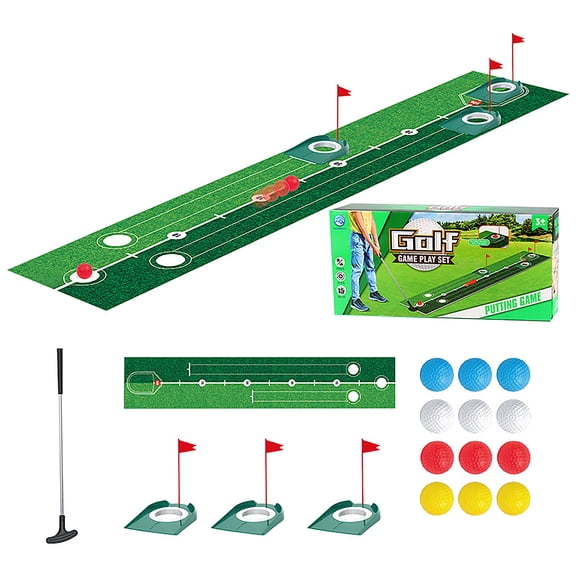 Golf Tool Set for Adults and Beginners Includes Putting Mat Practice Holes Golf Balls and Club for Indoor or Outdoor Use Golf Activity Set Activity Set for Family Activities and Skill Development