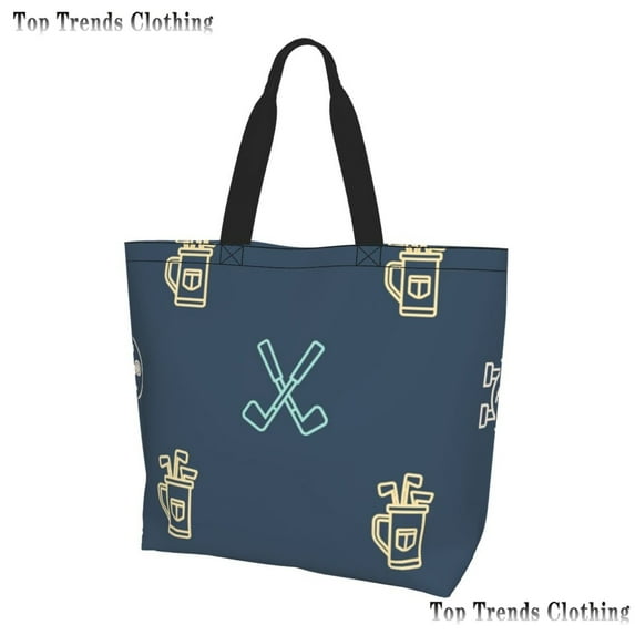 Golf Tote Bag Large Women Men Casual Sports Shoulder Bag Handbag Reusable Multipurpose Shopping Grocery Bag for Outdoors