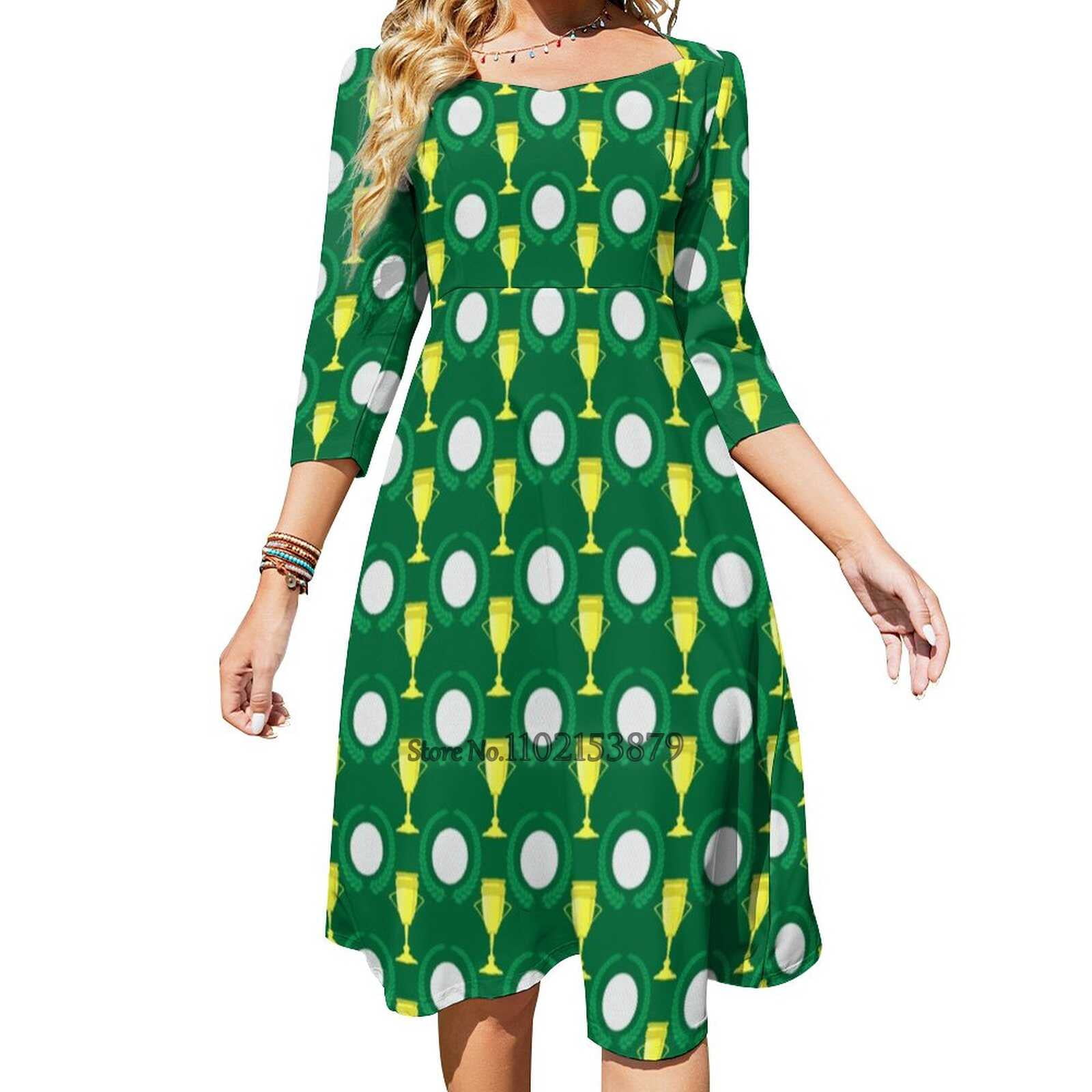 Golf Tournament Back Lacing Backless Dress Square Neck Dress Sweetheart ...