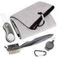 thumbnail image 1 of Golf Towel And Brush Set, Microfiber Towels For Golf Bags, Golf Divot Tool Brush, 1 of 6