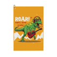 thumbnail image 1 of Golf Towel, Cool Dinosaur Playing Guitar Microfiber Waffle Golf Towels for Golf Bag with Carabiner Clip Golf Rag 24x16in, 1 of 8