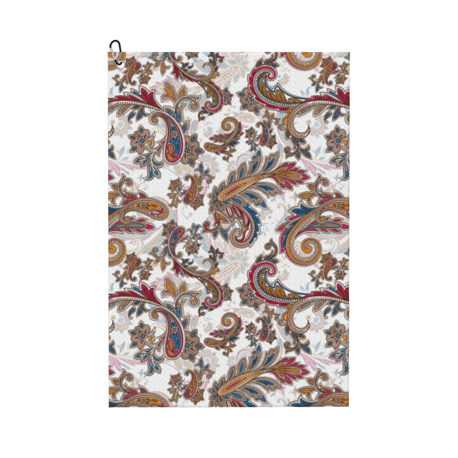 Golf Towel Exotic Floral Paisley Waffle Pattern Golf Towels for Golf