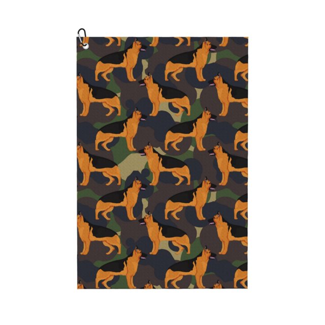 Golf Towel German Shepherd Dog No.1006 Trifold Golf Towel