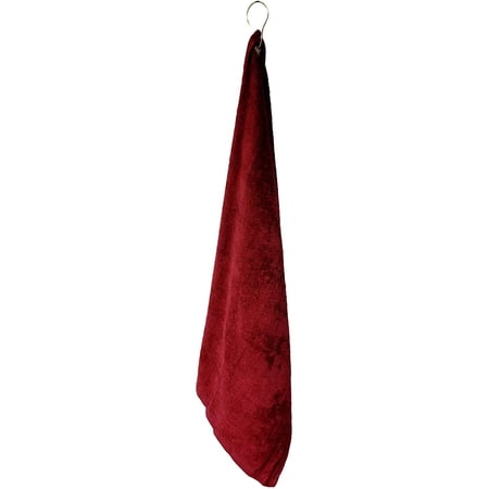 Golf Towel with Clip Burgundy