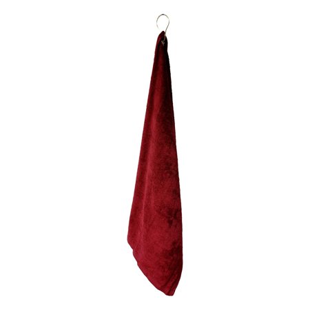 Golf Towel with Clip Burgundy