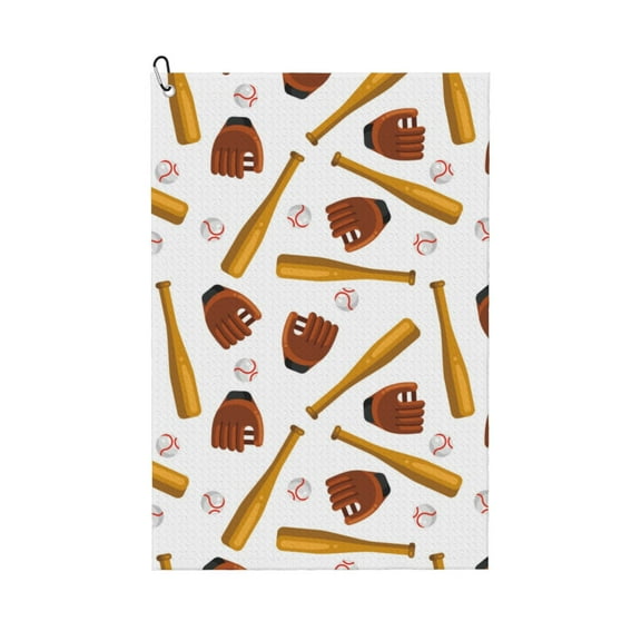 Golf Towels for Golf Bags For Men Women - baseball sport 24x16in Absorbent Quick Drying Golf Towel for Cleaning Golf Ball Club Golf Bag Accessories with Carabiner