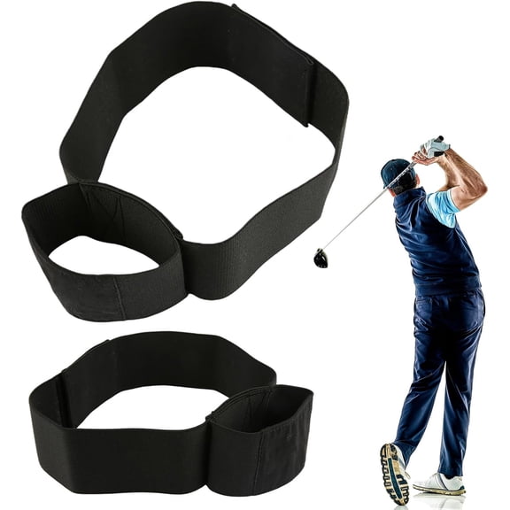 Golf Trainer, Adjustable Slider Golf Training Aid, Elastic Nylon Posture Corrector Arm Band for Men Women Driving Range Practice