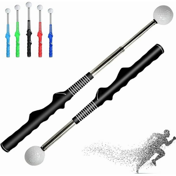 Golf Training Aid, Telescopic Club, Retractable Golf Swing Training Aid, Golf Swing Trainer & Grip Trainer Attachment, Essential Golf Accessories, for All Skill Levels