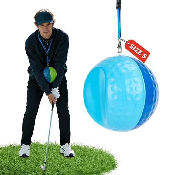 Golf Training Ball Aid for Swing Mechanics Helps Promote Better Rotation, Cleaner Contact and More Controlled Golf Shots