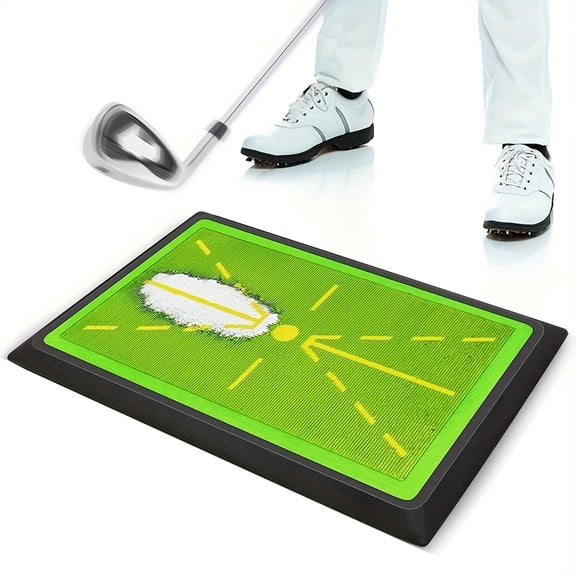 Golf Training Mat with Swing Detection, Strike Zone Feedback & Alignment Guide, Durable Portable Design for Indoor Outdoor Swing Practice, Suitable for All Golfers