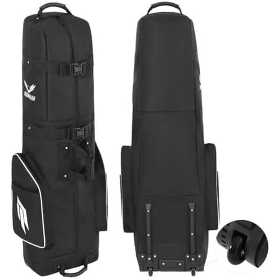 Golf Travel Bag for Airlines with Wheels, Lockable Zipper and Shoes Compartment, Soft-Sided Golf Club Travel Bag for Airline, Wear-Resistant Waterproof 900D Polyester Oxford$$Sport & Recreation Other