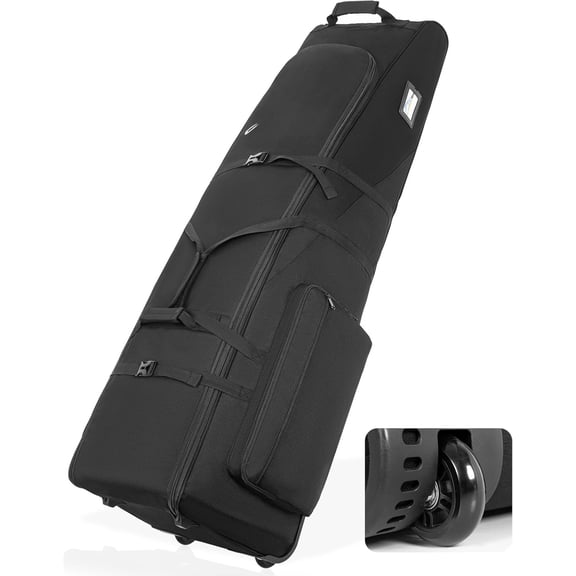 Golf Travel Bag Case Universal Foldable Golf Club Cover with Wheels for Airlines Travel