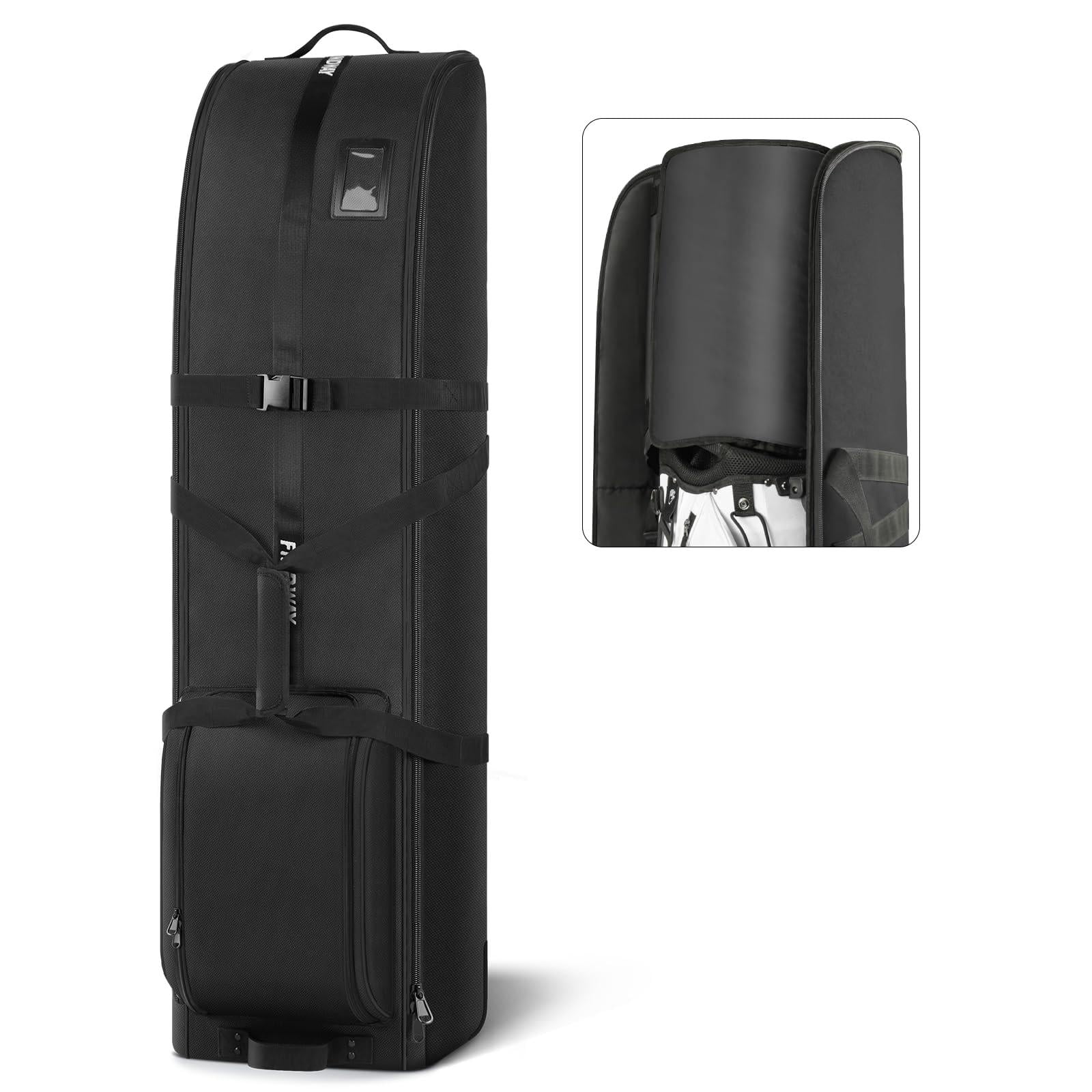 Golf Travel Bag For Airlines 900d Heavy Duty Oxford Case With Wheels  Cover Club Protector Liner Men Women