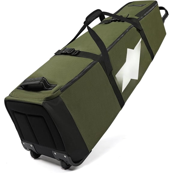 Golf Travel Bag, Full-Open Protective & Wheeled Airline-Approved Case for Clubs, Cart&StandBag, Soft-Sided Cover Made of Oxford