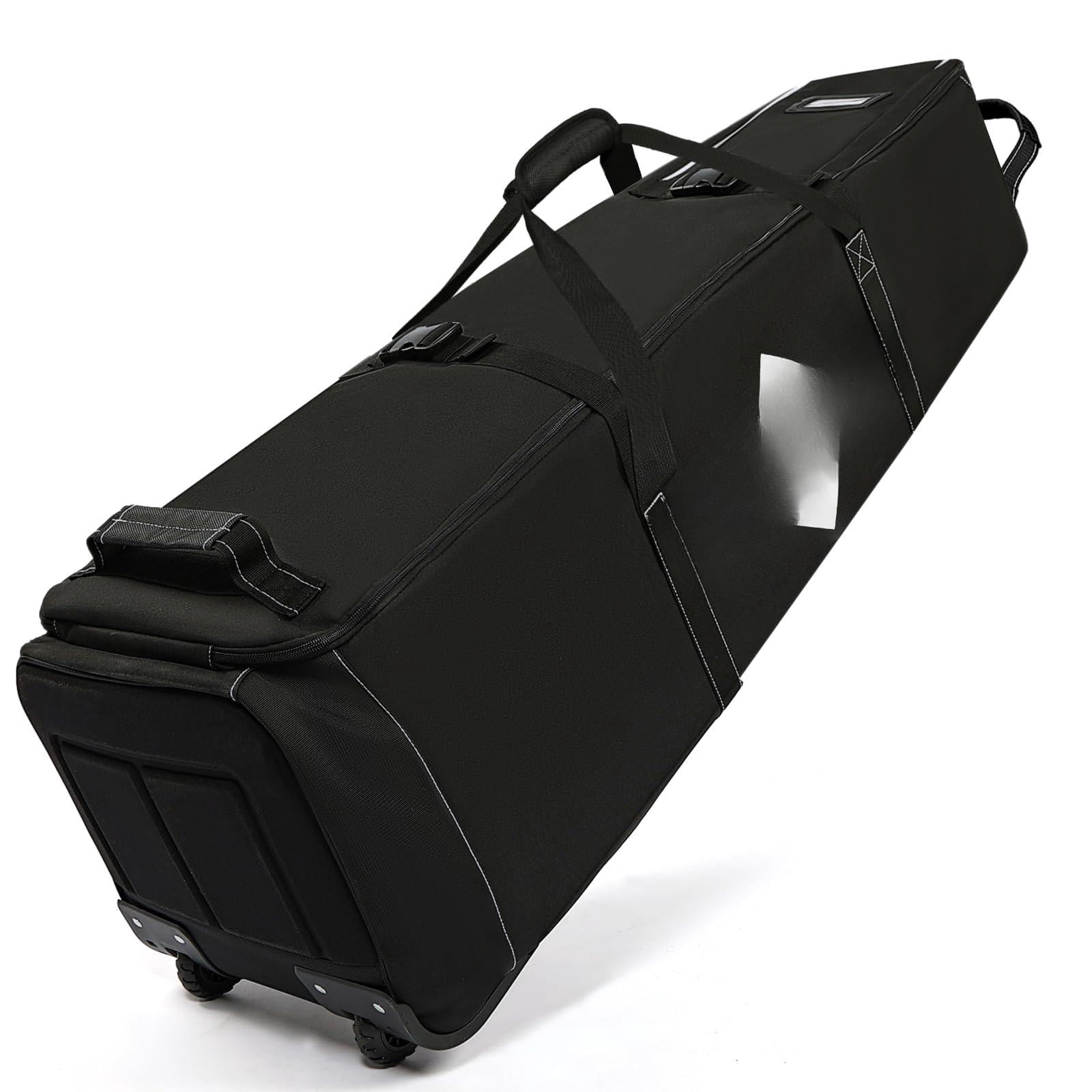 Golf Travel Bag  Full-open Protective & Wheeled Airline-approved Case For Clubs Cart&standbag Soft-sided Waterproof Cover Made Of Heavy Duty Oxford