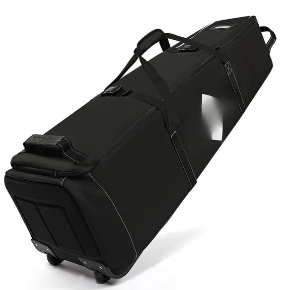Golf Travel Bag Full-open Protective & Wheeled Airline-approved Case For Clubs Cart&standbag Soft-sided Waterproof Cover Made Of Heavy Duty Oxford