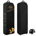 thumbnail image 1 of Golf Travel Bag with Wheels for Airlines, Rolling Golf Club Transport Case, Foldable Soft 600D Waterproof Oxford Golf Club Travel Covers with Shoe Pocket Black, 1 of 9