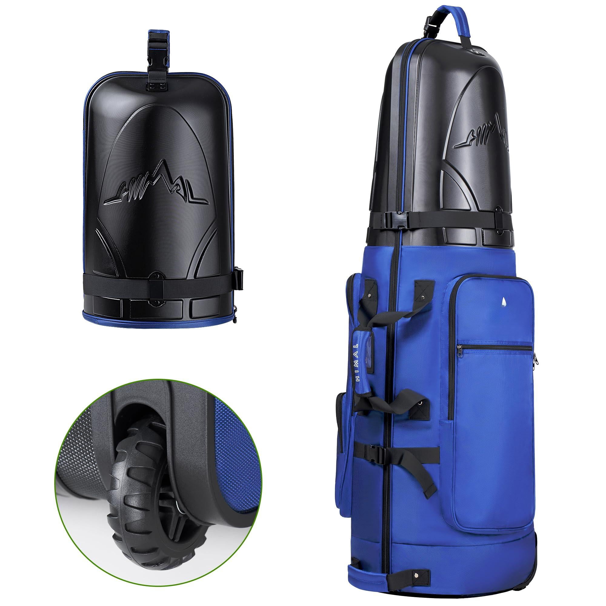 Golf Travel Bag With Hard Case Top  1680d Heavy Duty Oxford Club Bags For Airlines Wheels Easy To Maneuver
