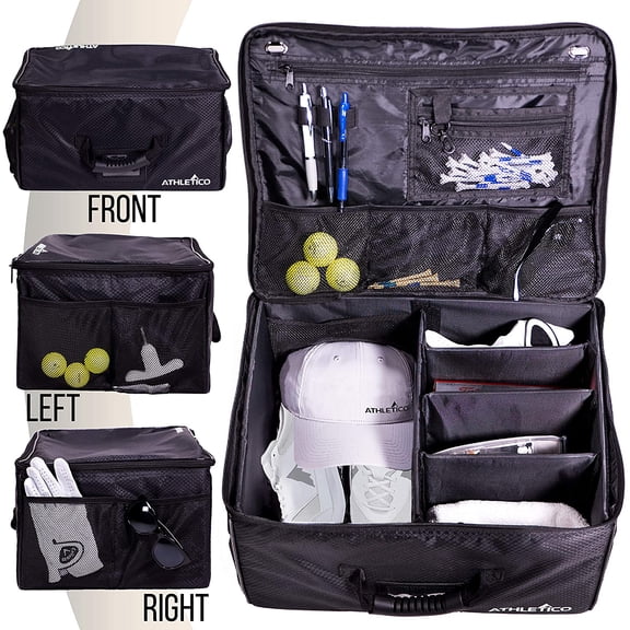 Golf Trunk Organizer Storage - Car Golf Locker to Store Golf Accessories | Collapsible When Not in Use