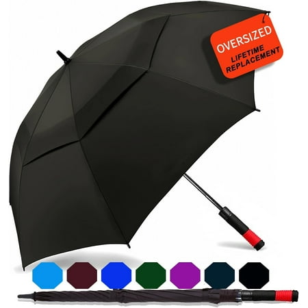 Golf Umbrella Large 62/68/72 Inch Automatic Open Golf Umbrella Extra Large Oversize Double Canopy Vented Umbrella Windproof Waterproof for Men and Women.