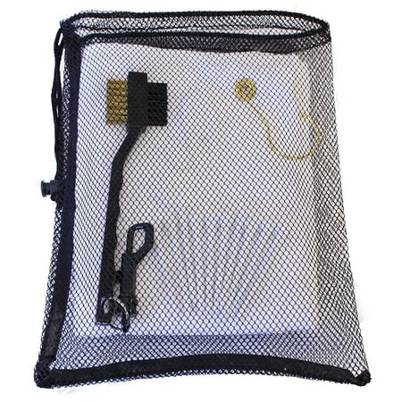 Golf Utility Kit by JP Lann (Includes: Towel, Tees, Ball Markers, Divot Tool & Utility Scrub Brush)