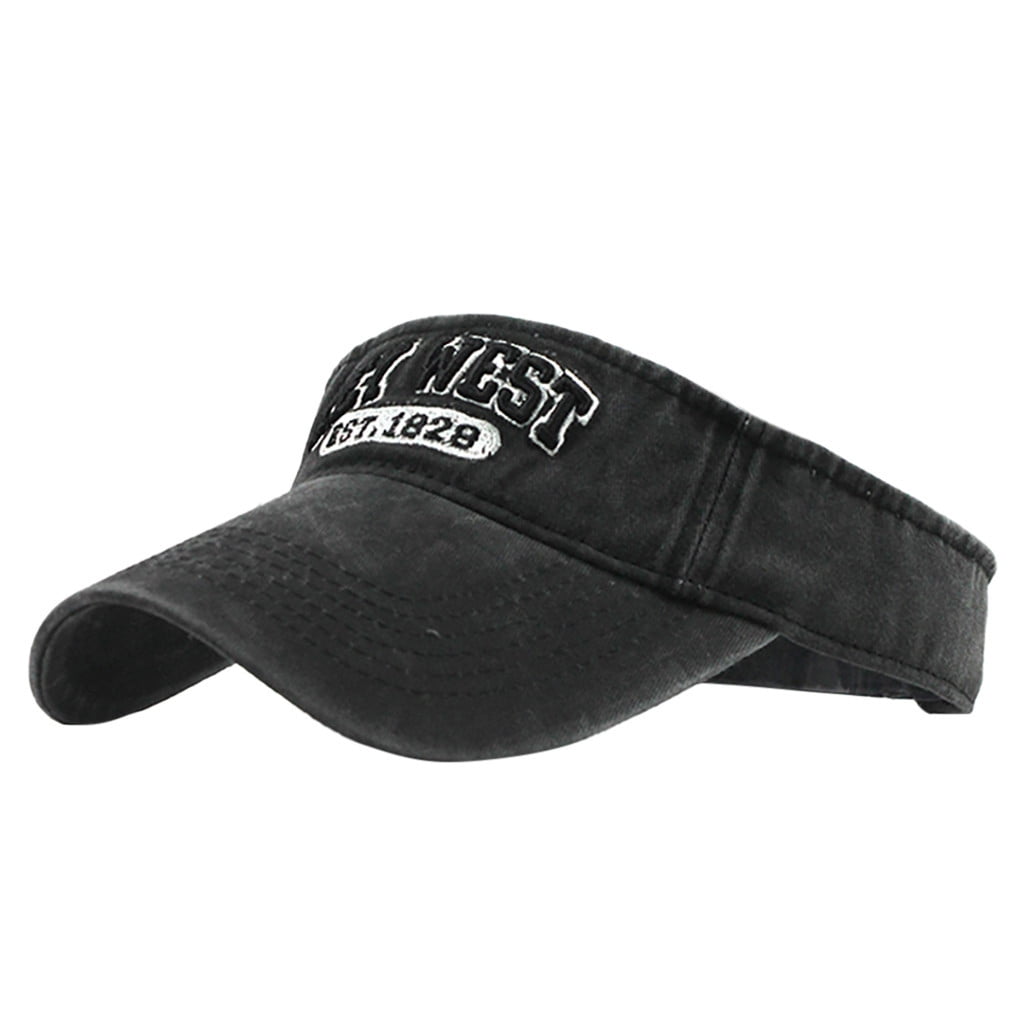 Golf Visors For Men Uni Empty Top Sun Hat Washed Canvas Visor Outdoor