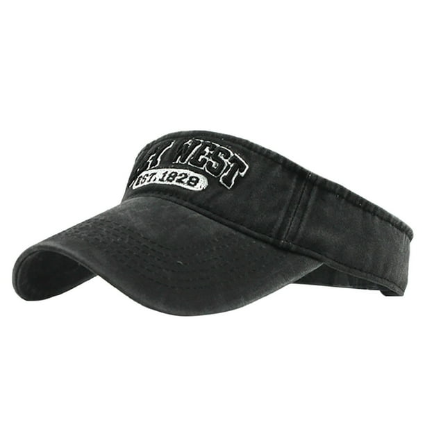 Golf Visors For Men Uni Empty Top Sun Hat Washed Canvas Visor Outdoor