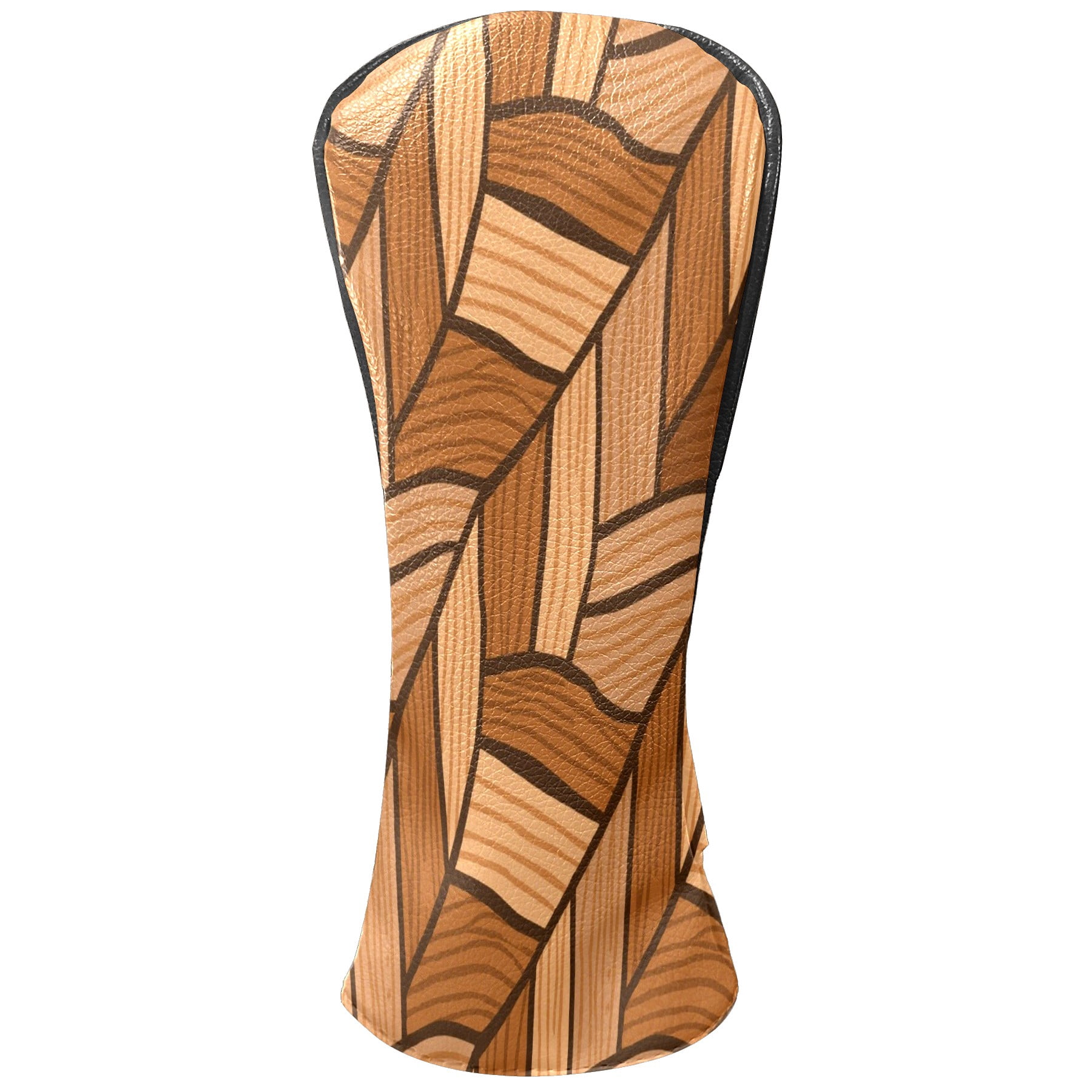 Golf Club Head Cover Waterproof Leather Golf Accessories HeadCovers Set Driver Headcover for Women Men Herringbone Wood