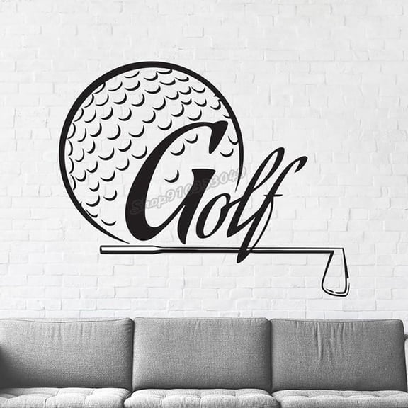 Golf Wall Decor Golf Balls Wall Decal Men Women Gifts Nursery Quotes Sport Golf Vinyl Wall Sticker Golf club Room Decor 70x57cm