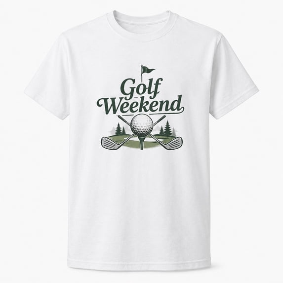 Golf Weekend Graphic T-Shirt, Unisex Classic Fit Tee