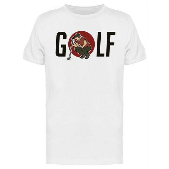 Golf With Golf Player Action T-Shirt Men -Image by Shutterstock, Male Medium