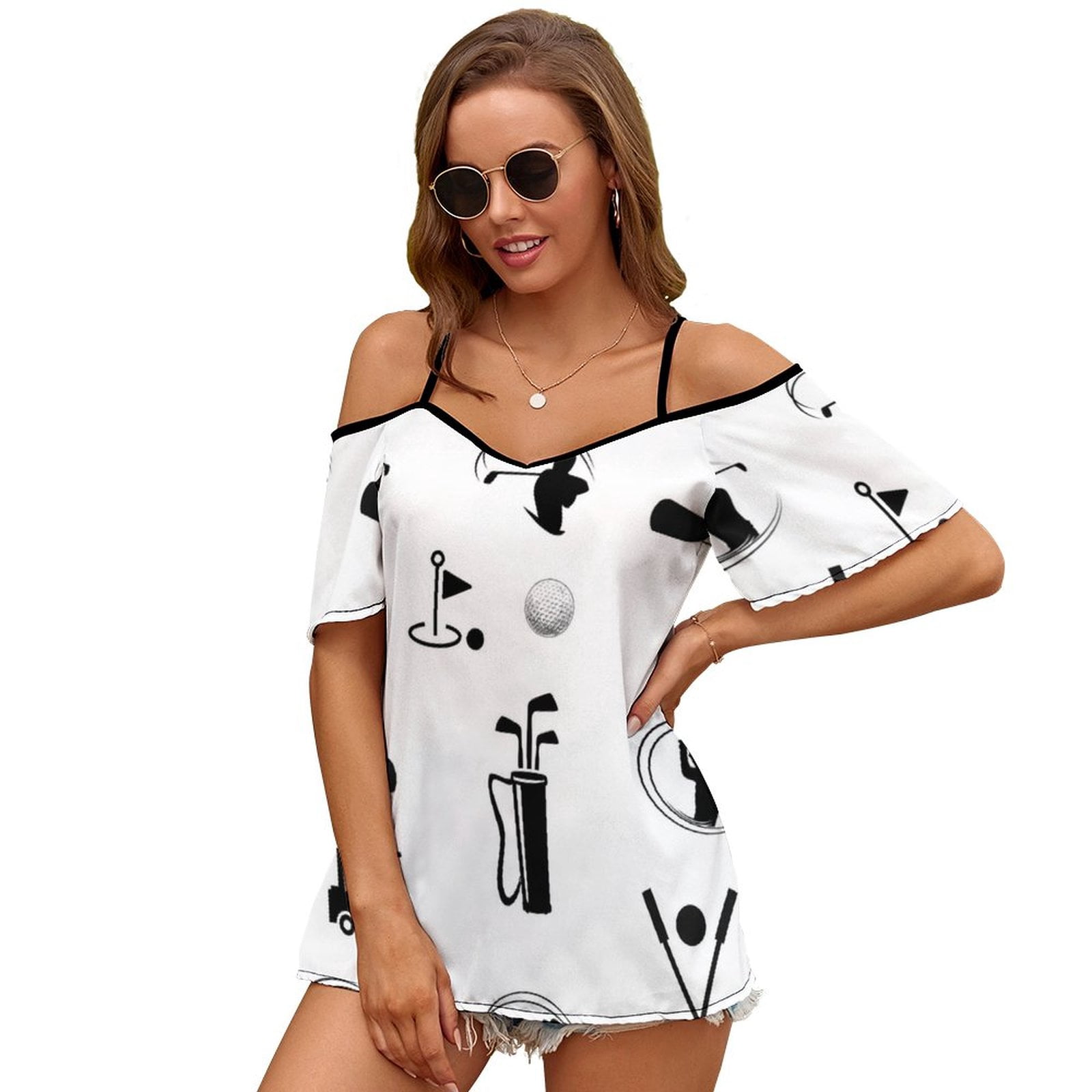 Trippy Hippie Flame Psychedelic Women's Golf Shirts