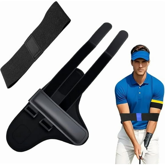 Golf Wrist Correction Trainer, 2025 Upgraded Golf Wrist Training Aid with Golf Swing Band, Golf Grip Trainer for Beginners Arm Posture Correcting