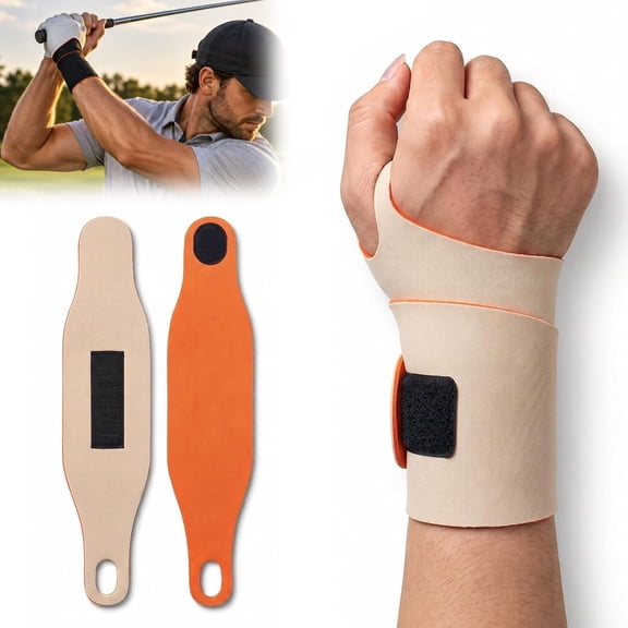 Golf Wrist Wrap, Golf Wrist Brace, Wrist Brace for Golf Swing Training, Adjustable Wrist Support Trainer for Swing Stability & Control, Pink 2pc