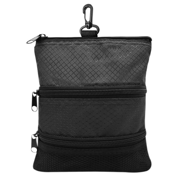 Golf bags, golf balls, zipper pockets, gear clips, and nail accessory storage bags are excellent gifts for golfers! black
