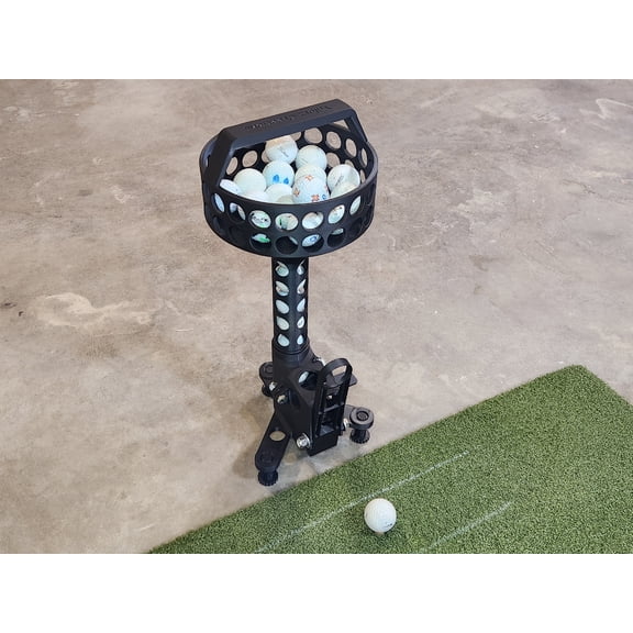 Golf ball dispenser with retriever Blue, golf simulator caddy, driving range tool