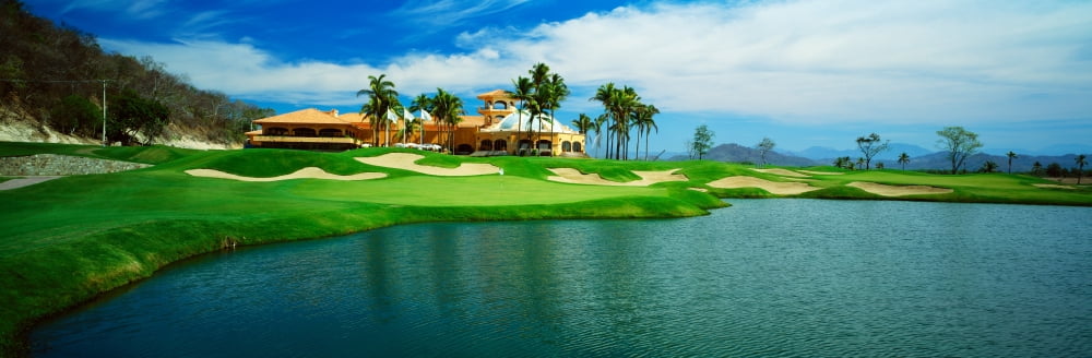 Golf course at Isla Navadad Resort in Manzanillo Colima Mexico Canvas Art - Panoramic Images (36 x 12)
