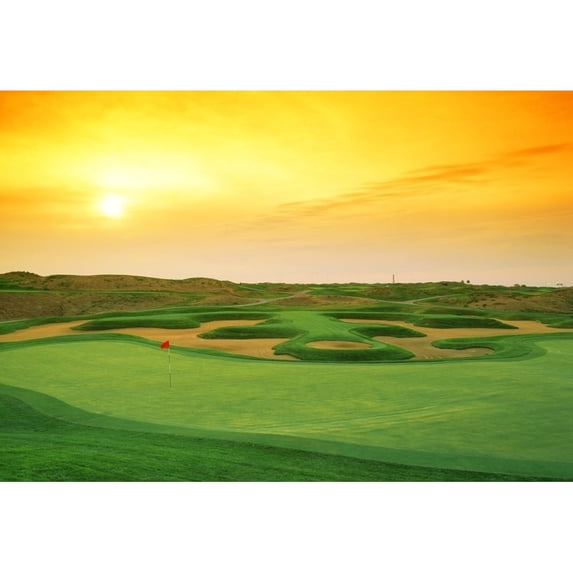 Golf course at dusk Harborside International Golf Center Chicago Cook County Illinois USA Poster Print (24 x 18)