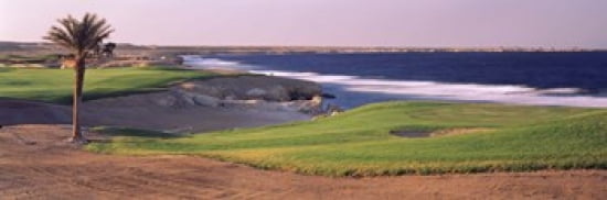 Golf course at dusk The Cascades Golf And Country Club Soma Bay Hurghada Egypt Canvas Art - Panoramic Images (36 x 12)