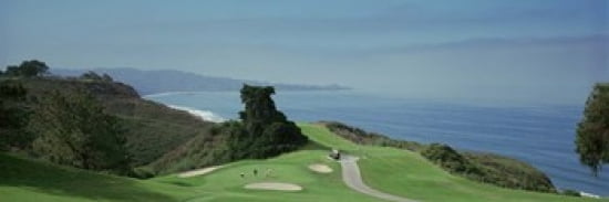 Golf course at the coast Torrey Pines Golf Course San Diego California USA Canvas Art - Panoramic Images (36 x 12)