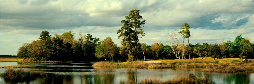Golf course at the lakeside Gray Plantation Golf Course Lake Charles Louisiana USA Canvas Art - Panoramic Images (6 x 18)