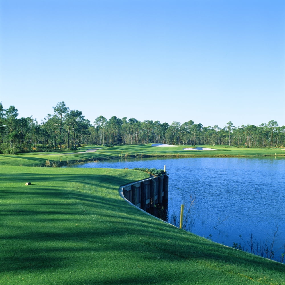 Golf course at the lakeside Regatta Bay Golf Course and Country Club Destin Okaloosa County Florida USA Canvas Art - Panoramic Images (24 x 24)